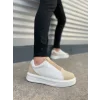 JY007 Alba Bağcıksız Süet Cilt Erkek Günlük Sneaker Ayakkabı SCBT Bej/Beyaz