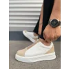 JY007 Alba Bağcıksız Süet Cilt Erkek Günlük Sneaker Ayakkabı SCBT Bej/Beyaz
