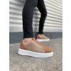 JY007 Alba Bağcıksız Süet Erkek Günlük Sneaker Ayakkabı SBT Taba/Vizon