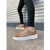 JY007 Alba Bağcıksız Süet Erkek Günlük Sneaker Ayakkabı SBT Taba/Vizon