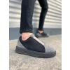 JY007 Alba Bağcıksız Süet Erkek Günlük Sneaker Ayakkabı SST Gri/Siyah