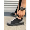 JY007 Alba Bağcıksız Süet Erkek Günlük Sneaker Ayakkabı SST Gri/Siyah