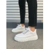 JY010 Cloud Bağcıklı Cilt Erkek Günlük Sneaker Ayakkabı CBT - Beyaz