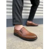 JY0410 Classique Bağcıksız Cilt Erkek Günlük Klasik Ayakkabı CST - Kahverengi