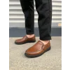 JY0410 Classique Bağcıksız Cilt Erkek Günlük Klasik Ayakkabı CST - Kahverengi