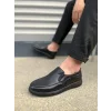 JY0410 Classique Bağcıksız Cilt Erkek Günlük Klasik Ayakkabı CST - Siyah