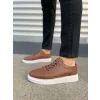 JY0535 Prime Bağcıklı Cilt Erkek Günlük Sneaker Ayakkabı CBT - Taba