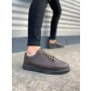 JY0535 Prime Bağcıklı Cilt Erkek Günlük Sneaker Ayakkabı CST - Kahverengi
