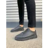 JY0535 Prime Bağcıklı Cilt Erkek Günlük Sneaker Ayakkabı CST - Siyah