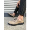 JY0610 Clasico Bağcıklı Cilt Erkek Günlük Klasik Ayakkabı CST - Gri