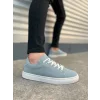 JY122 Mode Bağcıklı Süet Erkek Günlük Sneaker Ayakkabı SBT - Mavi