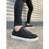 JY122 Mode Bağcıklı Süet Erkek Günlük Sneaker Ayakkabı SBT - Siyah