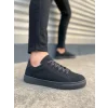 JY122 Mode Bağcıklı Süet Erkek Günlük Sneaker Ayakkabı SST - Siyah