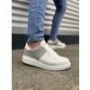 JY151 Boost Bağcıklı Cilt Süet Erkek Günlük Sneaker Ayakkabı CSBT - Beyaz/Gri