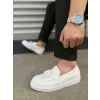JY153 Bloom Bağcıksız Püsküllü Cilt Erkek Günlük Spor Klasik Ayakkabı CBT - Beyaz