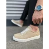 JY165 Elite Bağcıklı Süet Erkek Günlük Sneaker Ayakkabı SBT - Krem