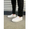 JY180 Estilo X Bağcıksız Cilt Erkek Günlük Spor Klasik Ayakkabı CBT - Beyaz