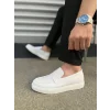 JY180 Estilo X Bağcıksız Cilt Erkek Günlük Spor Klasik Ayakkabı CBT - Beyaz