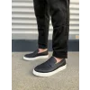 JY180 Estilo X Bağcıksız Cilt Erkek Günlük Spor Klasik Ayakkabı CBT - Siyah