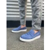 JY180 Estilo X Bağcıksız Süet Erkek Günlük Spor Klasik Ayakkabı SBT - Mavi