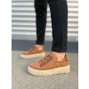 JY502 Bold Bağcıklı Süet Erkek Günlük Sneaker Ayakkabı SKT - Taba