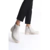 MARGARET Fermuarlı Ortopedik Taban TopukluKadın Bot  KT - Krem