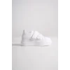 VALENCIA Bağcıksız Cırt Cırtlı Ortopedik Taban Kadın Sneaker Spor Ayakkabı BT - Beyaz