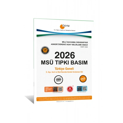 2026 MSÜ Çıkmış Sorular-Tıpkı Basım-Bire Bir ÖSYM-Tamamı Video Çözümlü