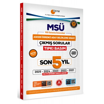 Son 5 yıl MSÜ Çıkmış Sorular-Tıpkı Basım-Bire Bir ÖSYM-Tamamı Video Çözümlü