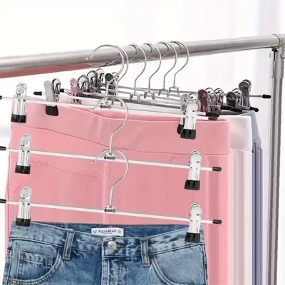 1 Adet Mandallı Pantolon Etek Askısı 40 Cm Metal