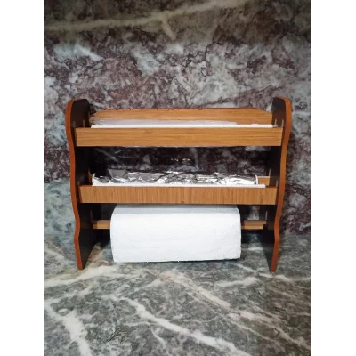 3 lü Havlu Folyo Streç lik Ahşap