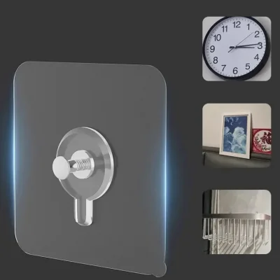 4 Adet Vidalı Yapışkanlı Çerçeve Tutucu