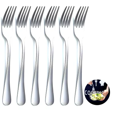 6 adet Ufak Boy Parlak Yüzey Çatal Takımı