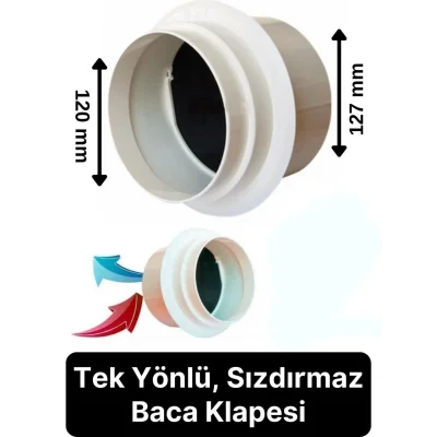 Tek Yönlü Baca Klapesi Mutfak Sızdırmaz Çekvalfi Aspiratör Davlumbaz Kötü Koku Önleyici