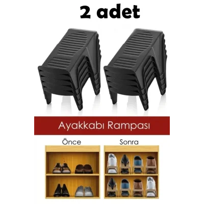 Ayakkabı Rampası 2 Adet Siyah Renk