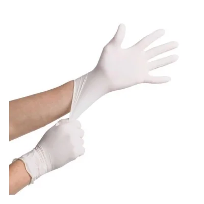 Beybi Lateks Pudralı Eldiven Muayene Beyaz M Beden