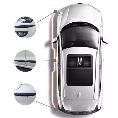 Esnek Araba Tampon Koruyucu Karbon Desenli Siyah