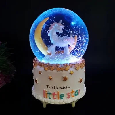 Kar Tanesi Kar Küresi Mini Tay ve Ayyıldızı