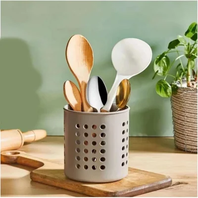 Kaşıklık Tezgah Üstü Servis Standı Dik Kaşıklık Düzenleyici