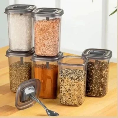 6 Adet Kendinden Kaşıklı Baharatlık