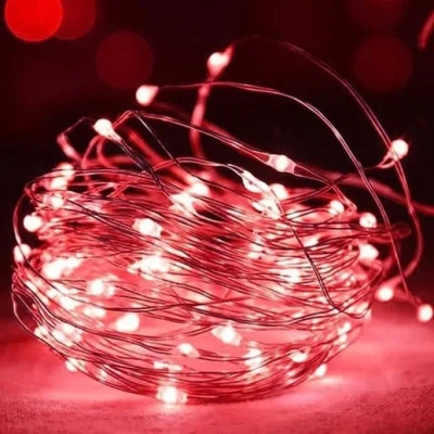 Peri Led Işık 3 Metre Pilli Dekoratif Kırmızı Renk