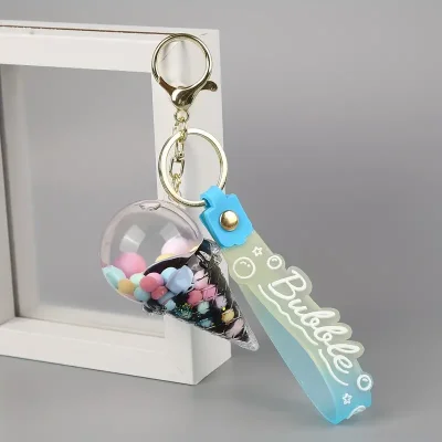 Sulu Anahtarlık Aksesuar Ve Çanta Süsü Külahlı Dondurma