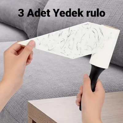 Toz Tüy Alma Rulosu 3 Yedek rulo