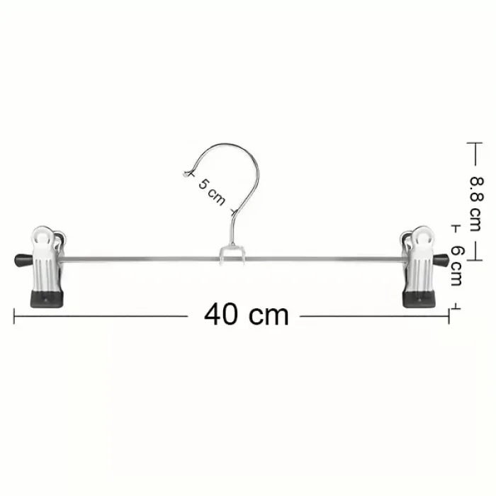 1 Adet Mandallı Pantolon Etek Askısı 40 Cm Metal