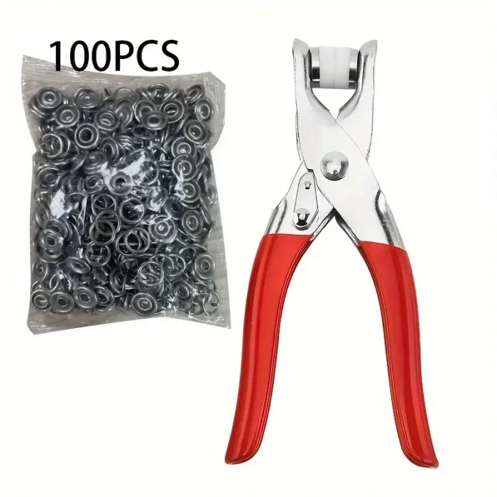 100 Lü Çıt Çıt Pense Seti Metal Çıt Çıt Makinesi