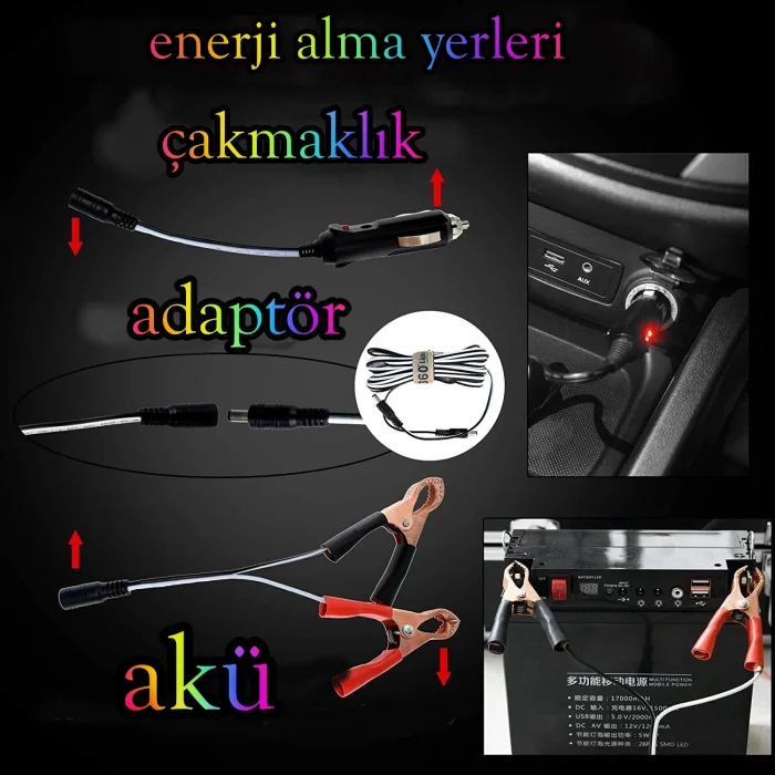 12V manyetik kamp Ledi Mıknatıslı