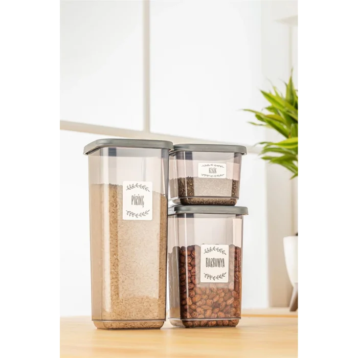 3 Boy Erzak Saklama Kabı