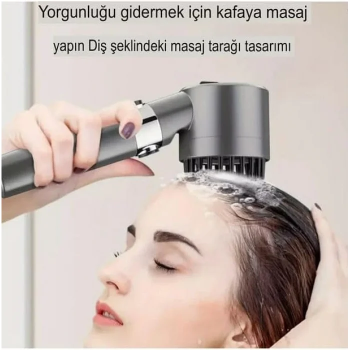 3 Fonksiyonlu Start Stop Tuşlu Filtreli Basınçlı Masaj Etkili Duş Başlığı