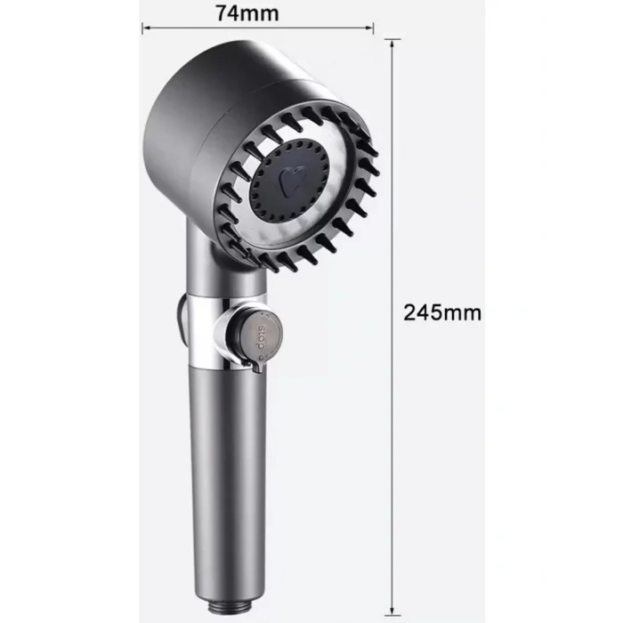 3 Fonksiyonlu Start Stop Tuşlu Filtreli Basınçlı Masaj Etkili Duş Başlığı