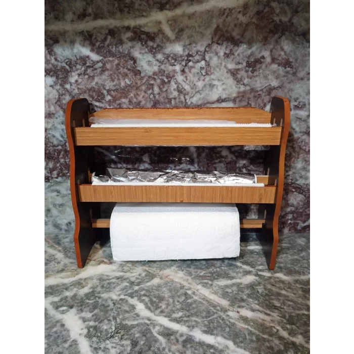 3 lü Havlu Folyo Streç lik Ahşap